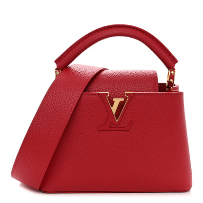 Louis Vuitton Taurillon Mini Capucines Scarlet 1 of 10