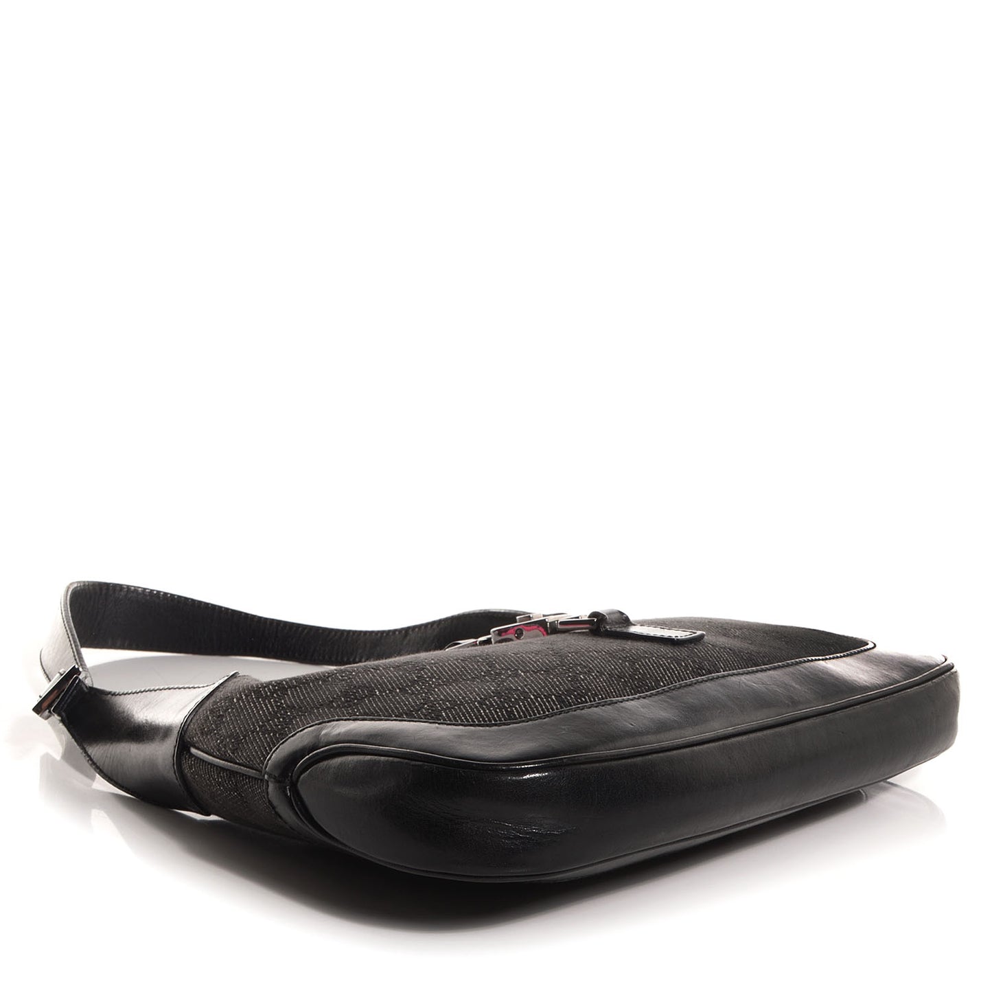 Denim Monogram Small Jackie O Hobo Black