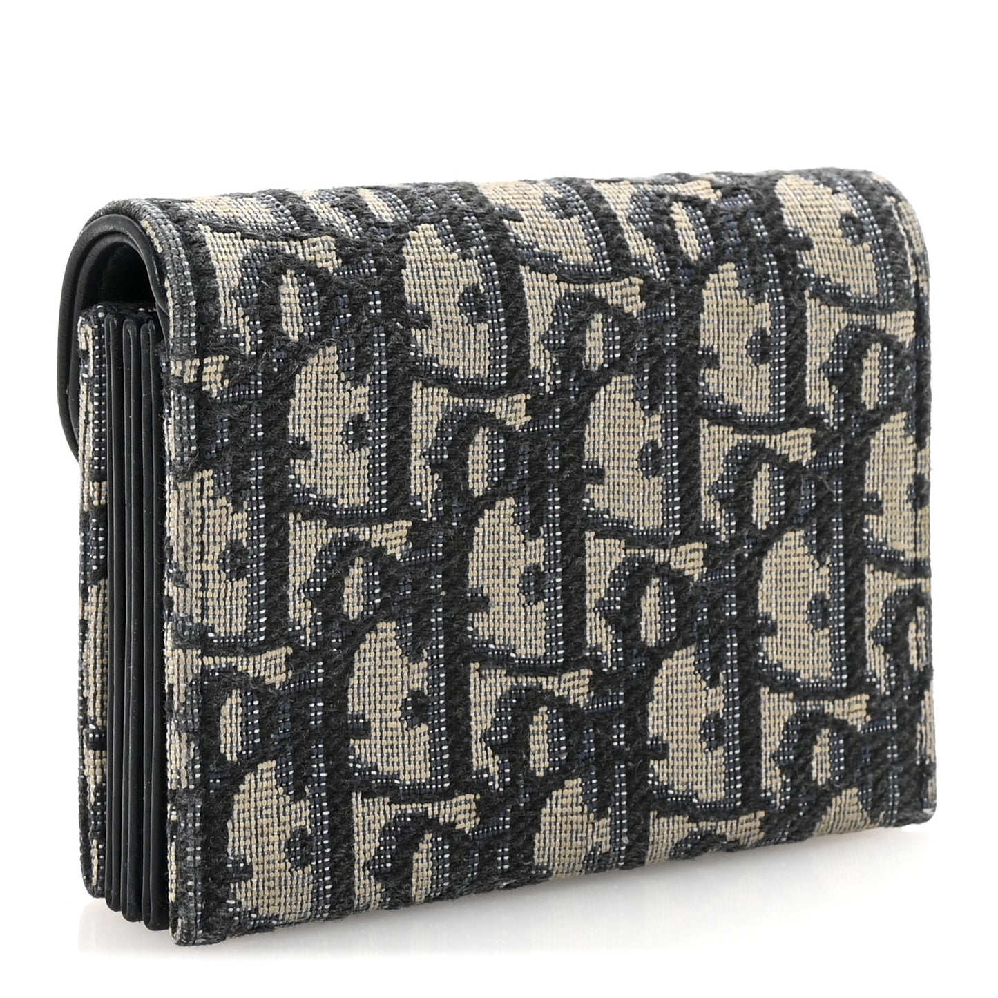 Oblique Saddle 5-Gusset Card Holder Blue