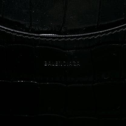 Balenciaga Shiny Supple Calfskin Crocodile Embossed Brass Hardware Neo Classic City Black 6 of 10