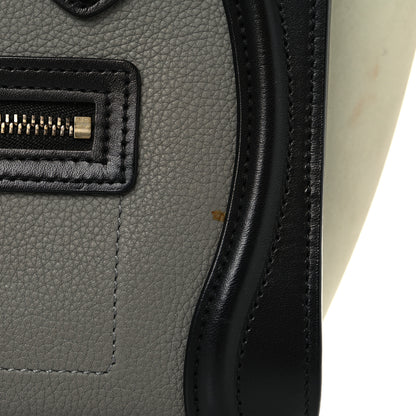 Celine Baby Grained Calfskin Nano Tri-Color Luggage Zinc Almond 11 of 12