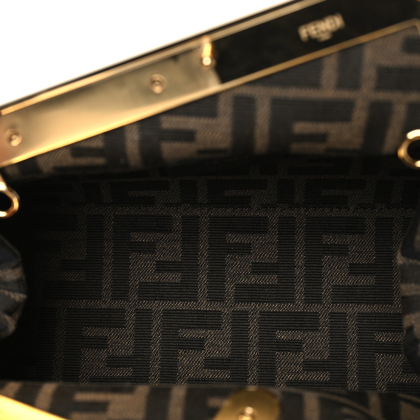 Shiny Nappa Small Fendi First Black