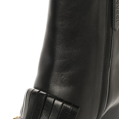 Gucci Malaga Kid GG Marmont Fringe 75mm Ankle Boots 36.5 Black 20 of 23
