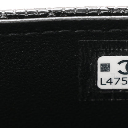 Chanel Lizard Calfskin Embossed Clutch With Chain Black 15 of 21