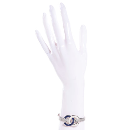 Chanel Enamel CC Bracelet Blue White 2 of 5