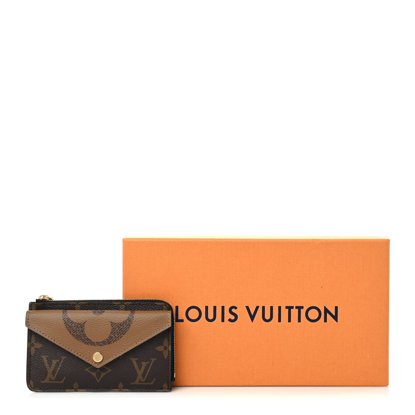 Reverse Monogram Recto Verso Card Holder Brown