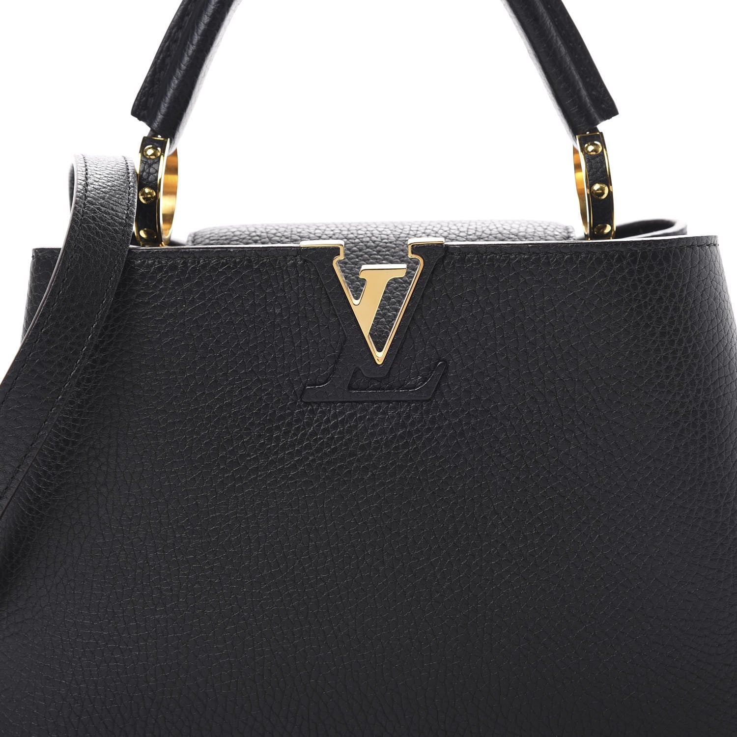 Louis Vuitton Taurillon Capucines BB Black 8 of 13