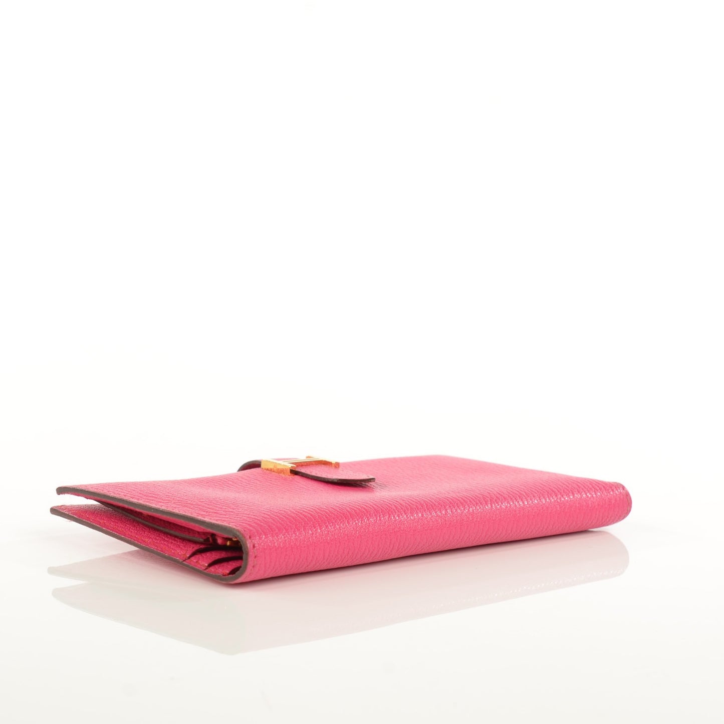Chevre Mysore Bearn Gusset Wallet Fuchsia