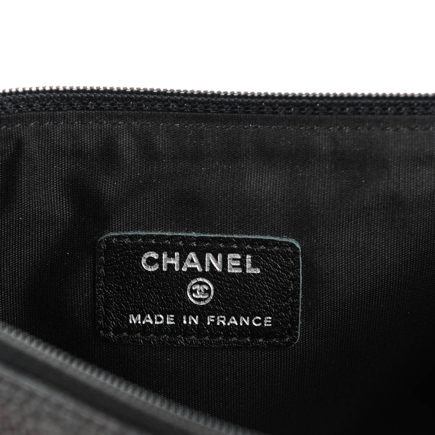 Chanel Caviar CC Flat Cosmetic Pouch Black 6 of 7