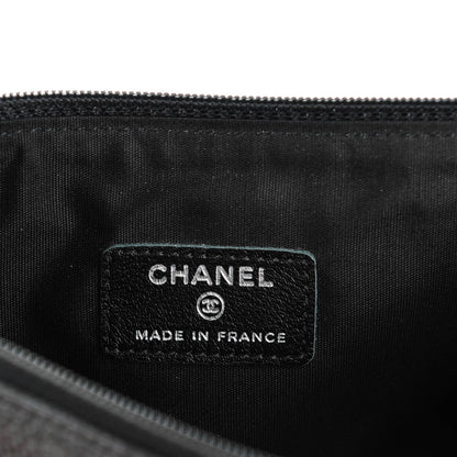 Chanel Caviar CC Flat Cosmetic Pouch Black 6 of 7