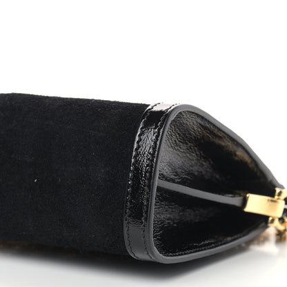 Gucci Suede Patent GG Web Small Ophidia Chain Shoulder Bag Black 9 of 11