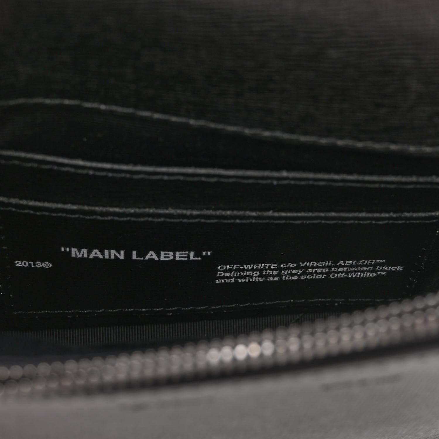 Off-White Saffiano Binder Crossbody Bag Black White 6 of 12