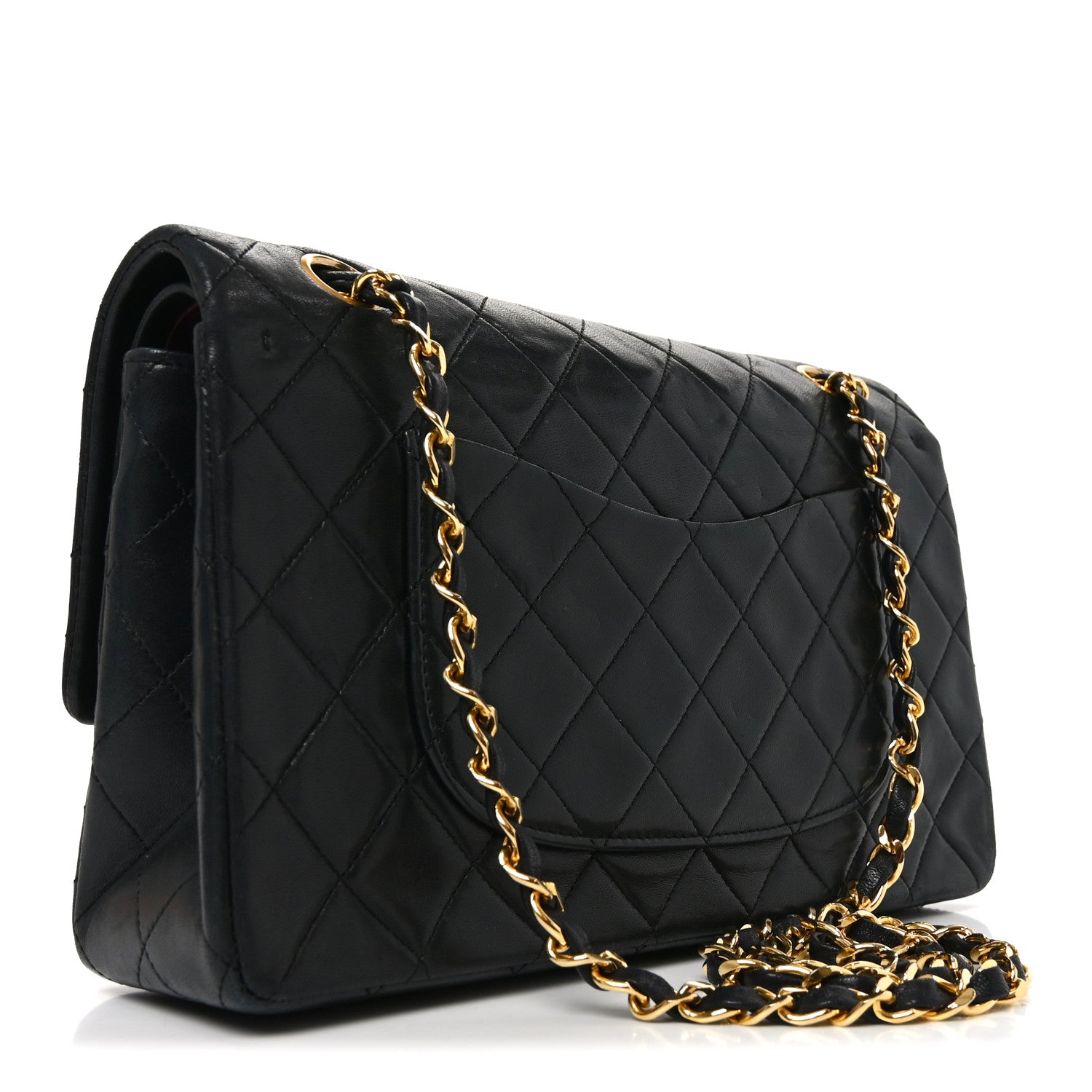 Chanel Lambskin Quilted Medium Double Flap Black 3 of 10