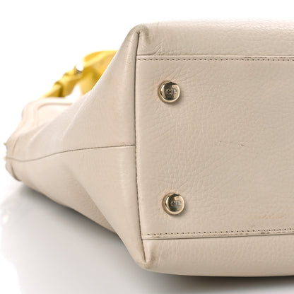Christian Dior Calfskin Granville Tote Beige Yellow 8 of 19