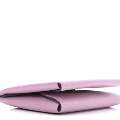 Hermes Epsom Calvi Duo Card Case Mauve Sylvestre 8 of 10