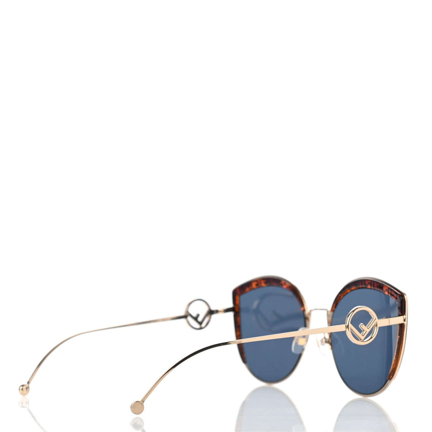 Fendi Metal Acetate F is Fendi FF Cat Eye Sunglasses FF 0290/S Blue Havana 4 of 7