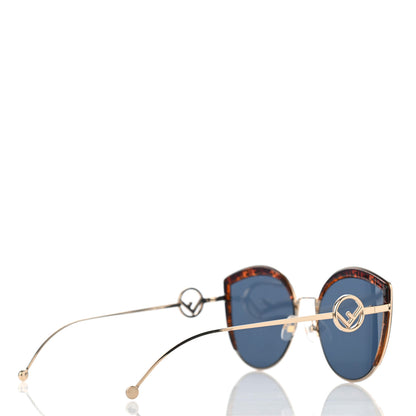 Fendi Metal Acetate F is Fendi FF Cat Eye Sunglasses FF 0290/S Blue Havana 4 of 7