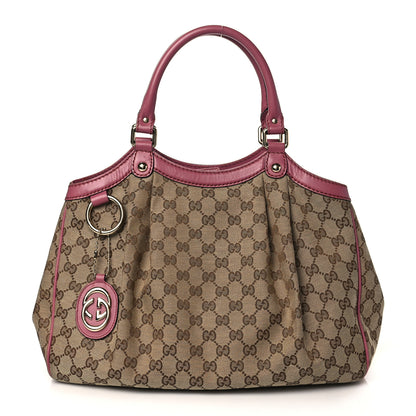 Gucci Monogram Margaux Calfskin Medium Sukey Tote Beige Ebony Vintage Rose 1 of 11