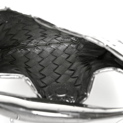 Bottega Veneta Mirror Laminated Nappa Intrecciato Mini Sardine Bag Silver 5 of 9