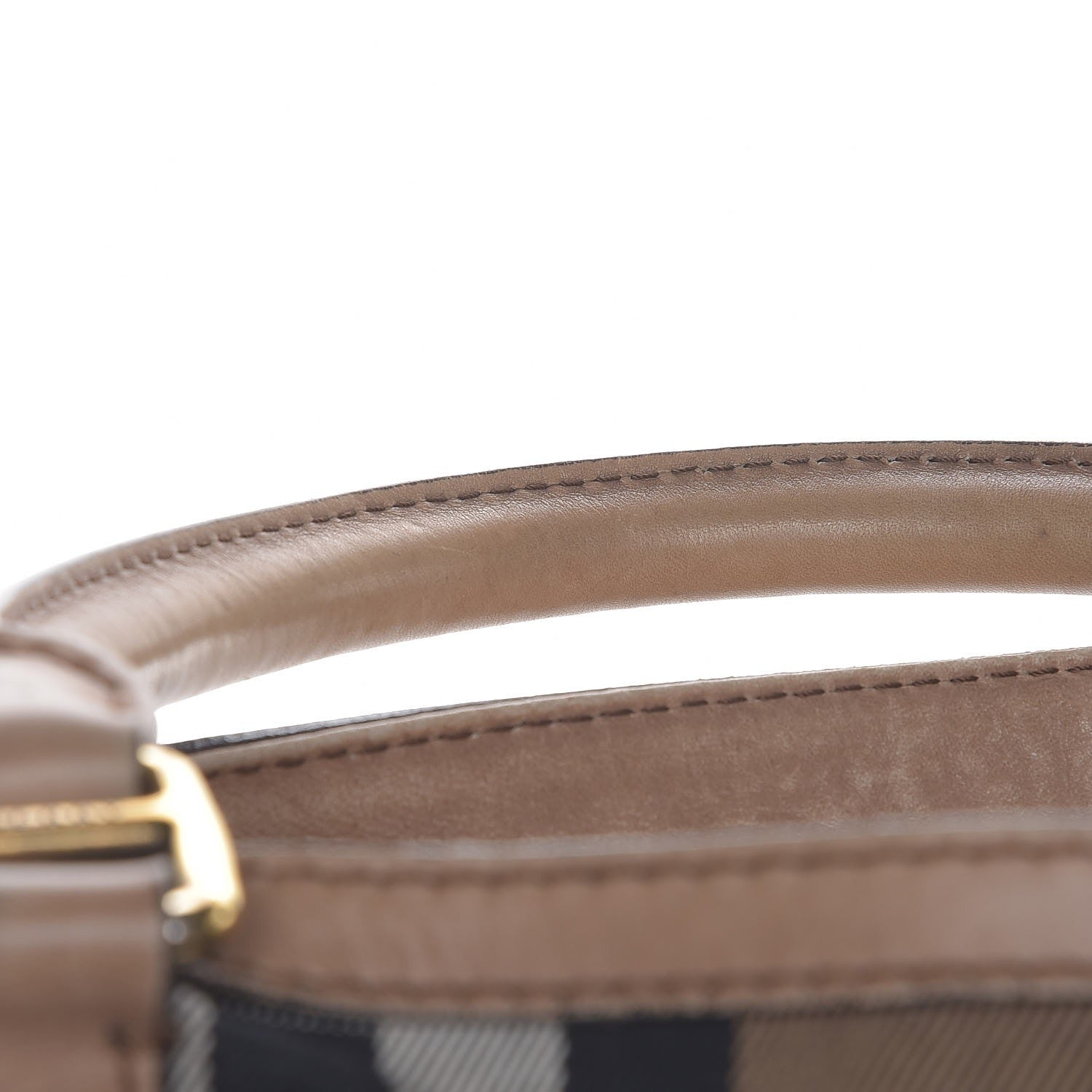 Burberry Calfskin House Check Medium Brecon Tote Dark Stone 11 of 13
