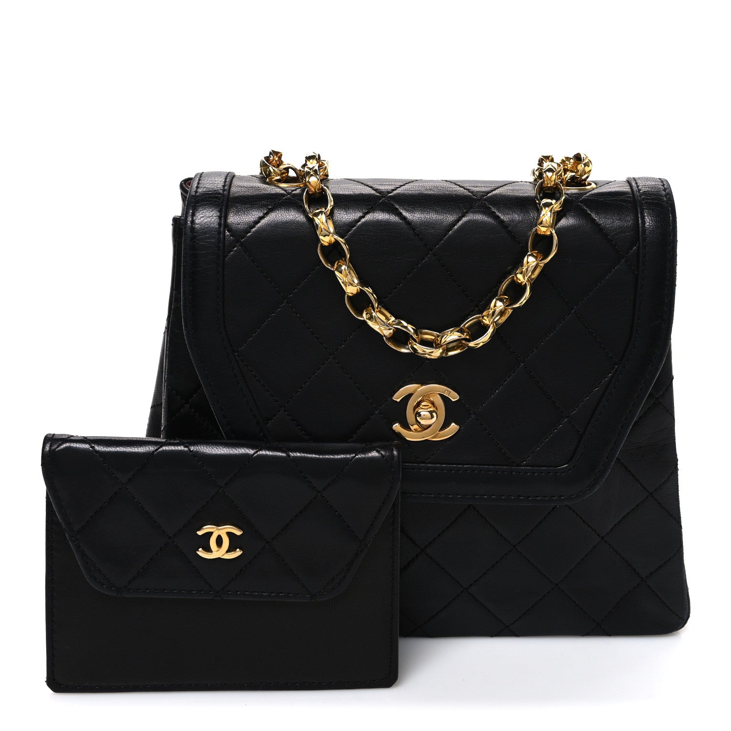 Chanel Lambskin Quilted Small Shoulder Bag Black 3 of 12