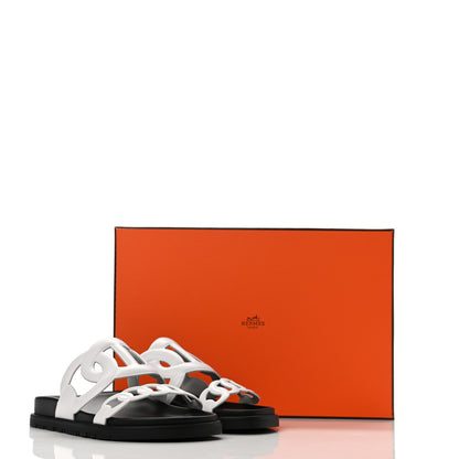 Hermes Nappa Womens Extra Sandals 35 White 8 of 9