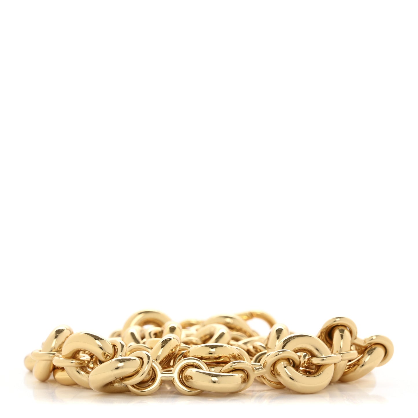 Brass Donut Chain Shoulder Strap Gold