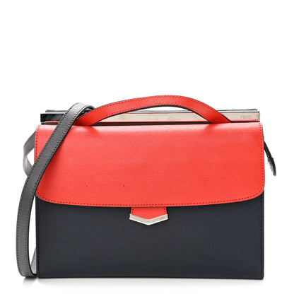 Fendi Vitello Elite Flamingo Colorblock Demi Jour Shoulder Bag Papavero Multicolor Asfalto 1 of 15