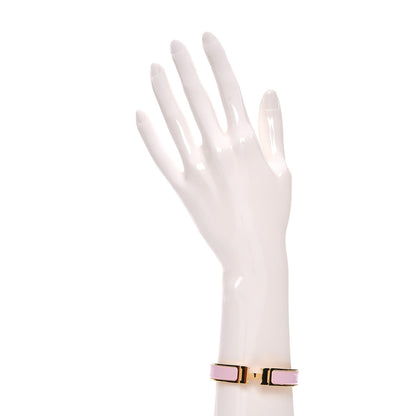 Hermes Enamel Narrow Clic Clac H Bracelet PM Rose Dragee 2 of 5