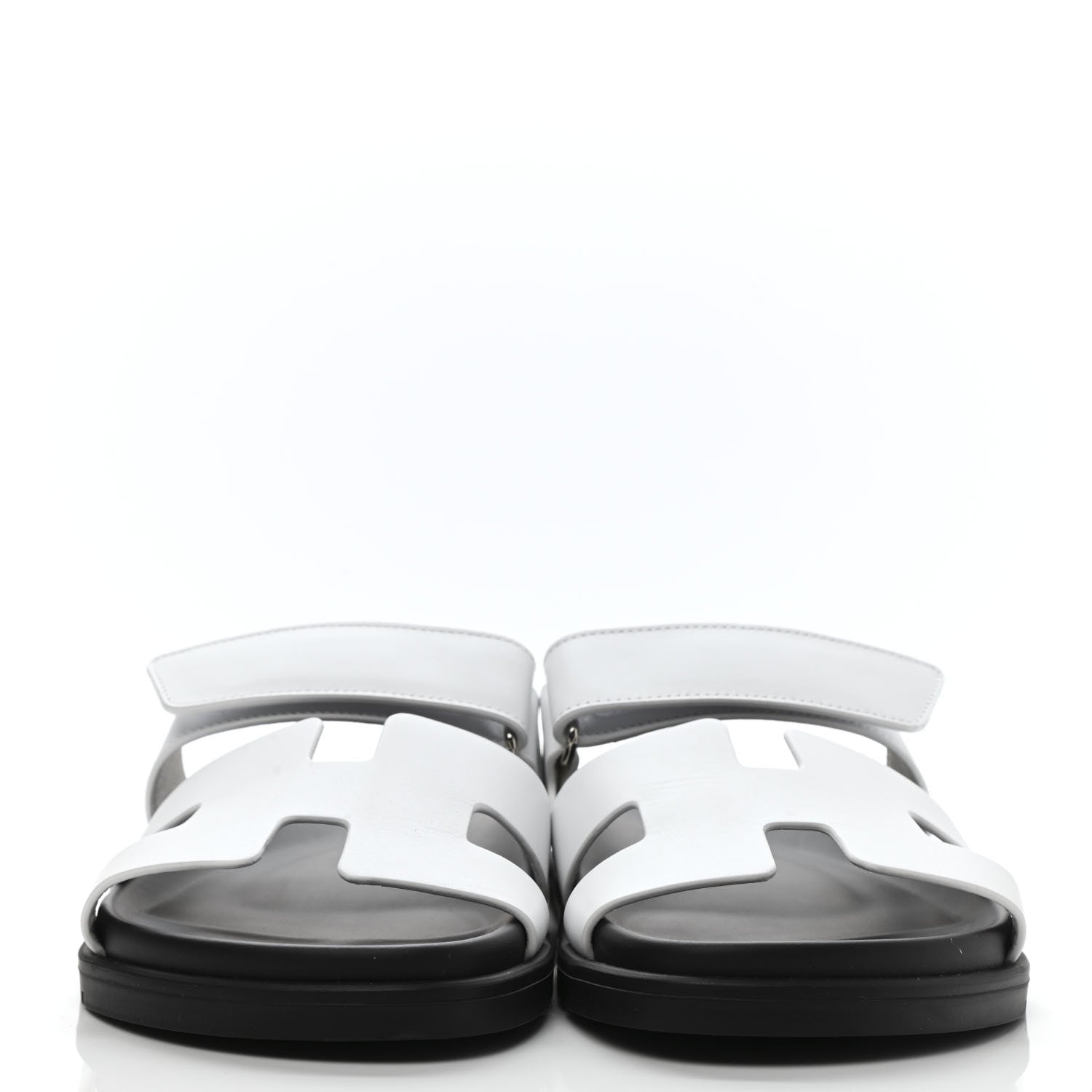 Hermes Calfskin Womens Chypre Sandals 39 White 2 of 9