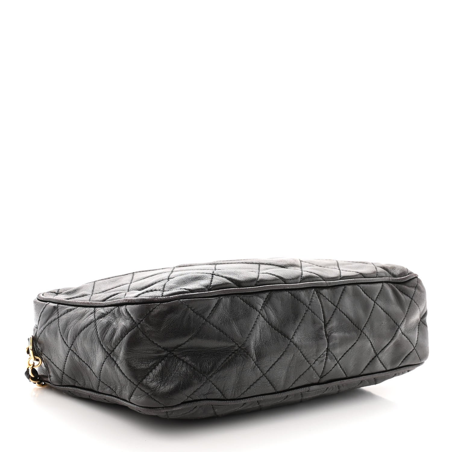 Chanel Lambskin Quilted CC Tassel Camera Case Black 4 of 12