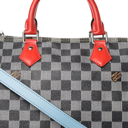 Louis Vuitton Damier Speedy Bandouliere 30 Black White 8 of 10