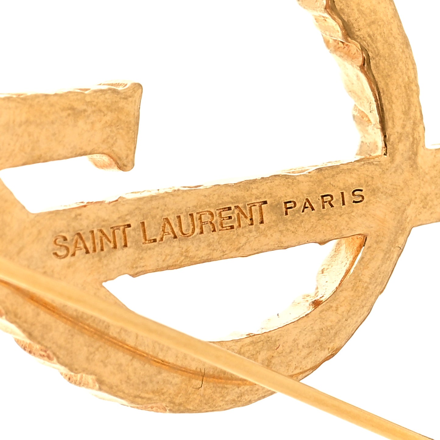 Brass Cassandre Opyum YSL Twisted Brooch Gold