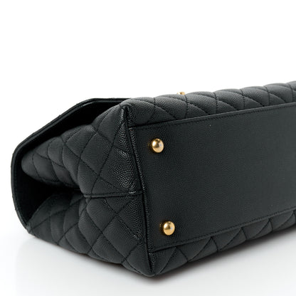 Chanel Caviar Quilted Small Coco Chain Handle Flap Black 10 of 12