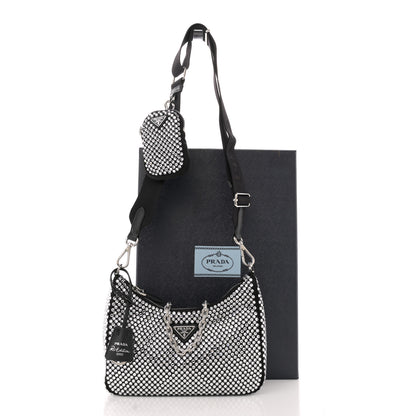 Prada Satin Crystal Re-Edition 2005 Shoulder Bag Cristal 10 of 10
