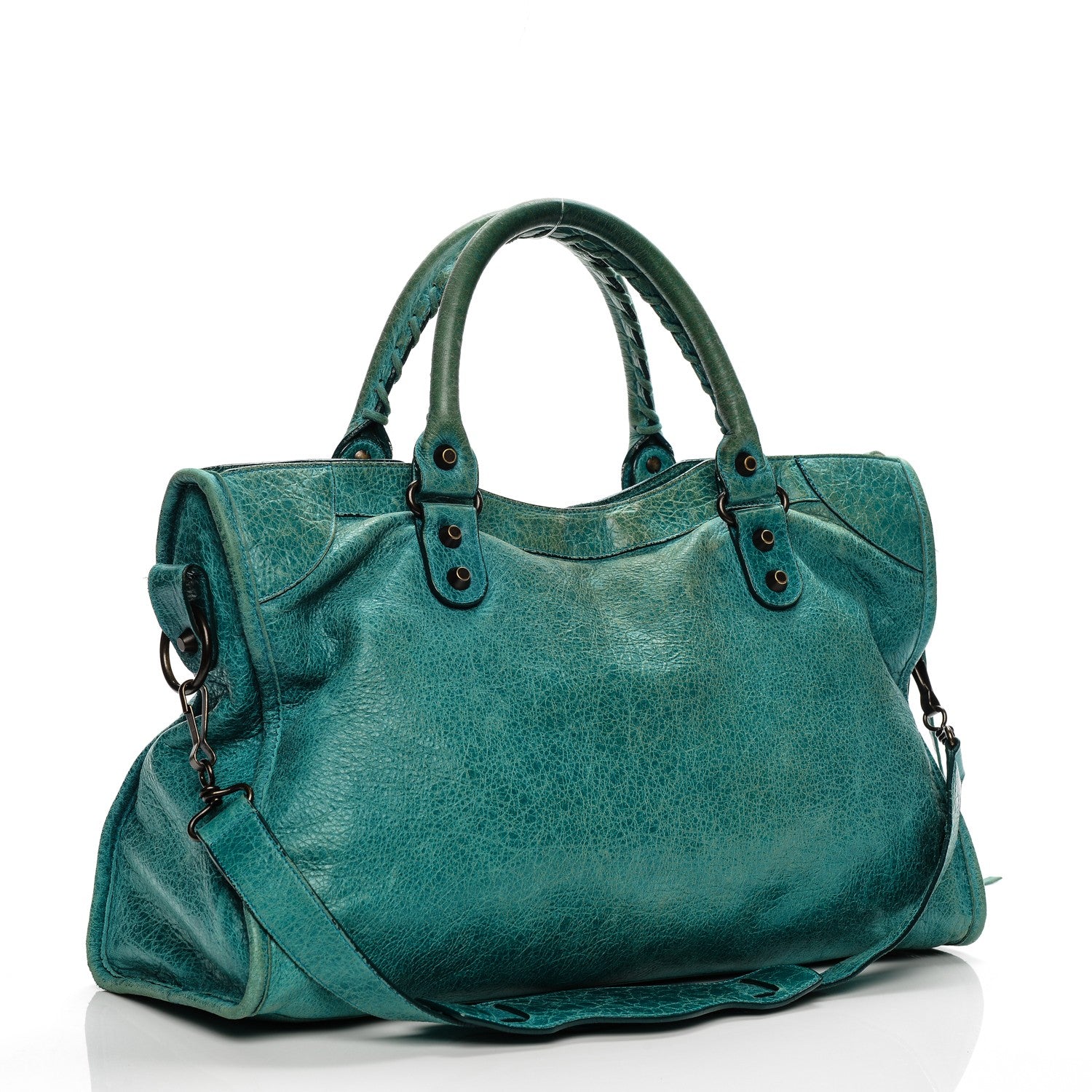 Balenciaga Agneau Classic Hardware City Bleu Paon 3 of 13
