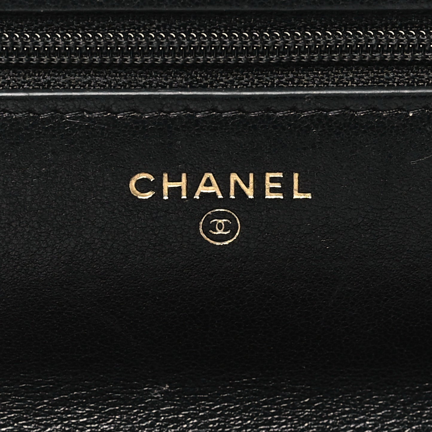 Lambskin Quilted Chanel 19 Wallet On Chain WOC Black