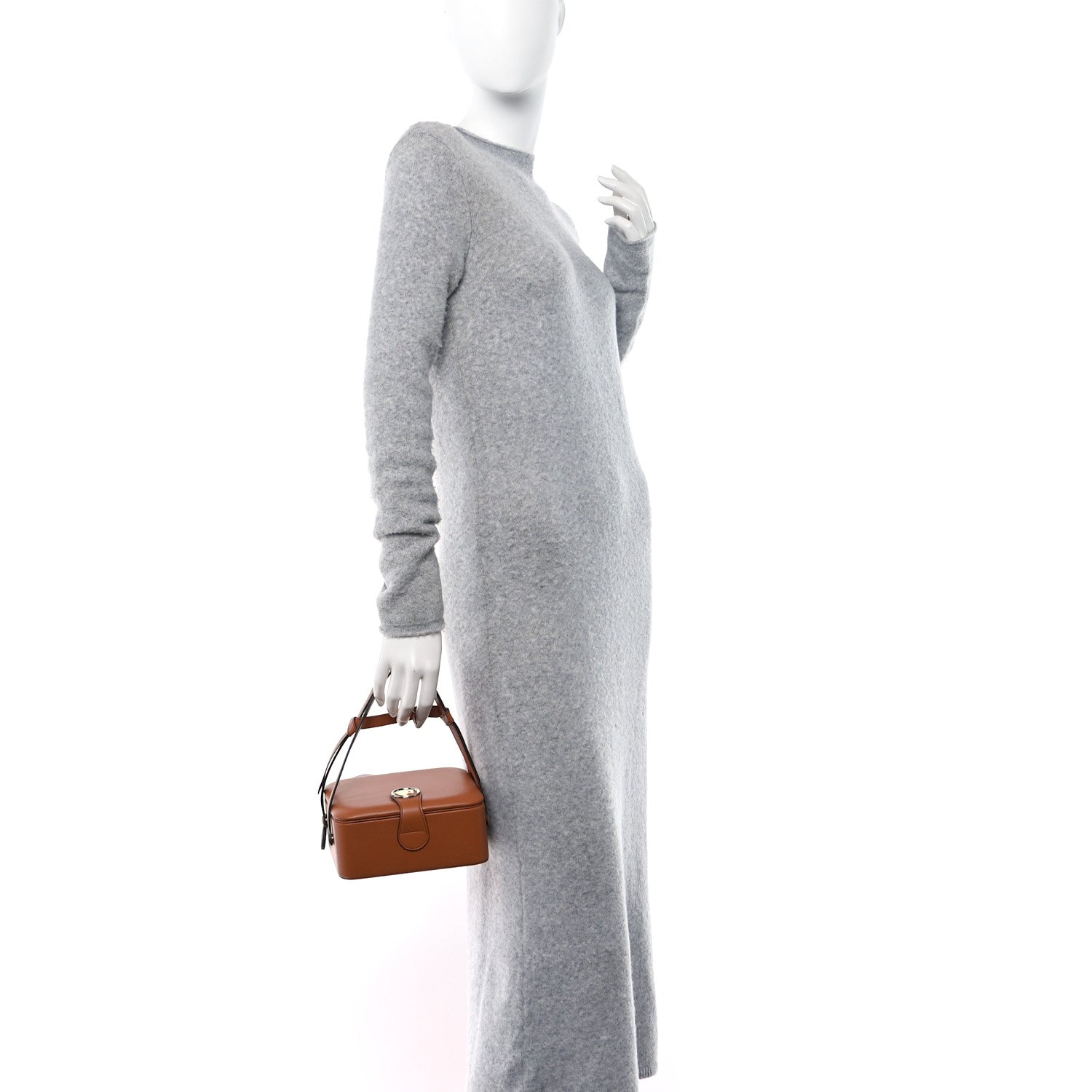 Lanvin Lambskin Bento Bag Shoulder Bag Earth 2 of 9