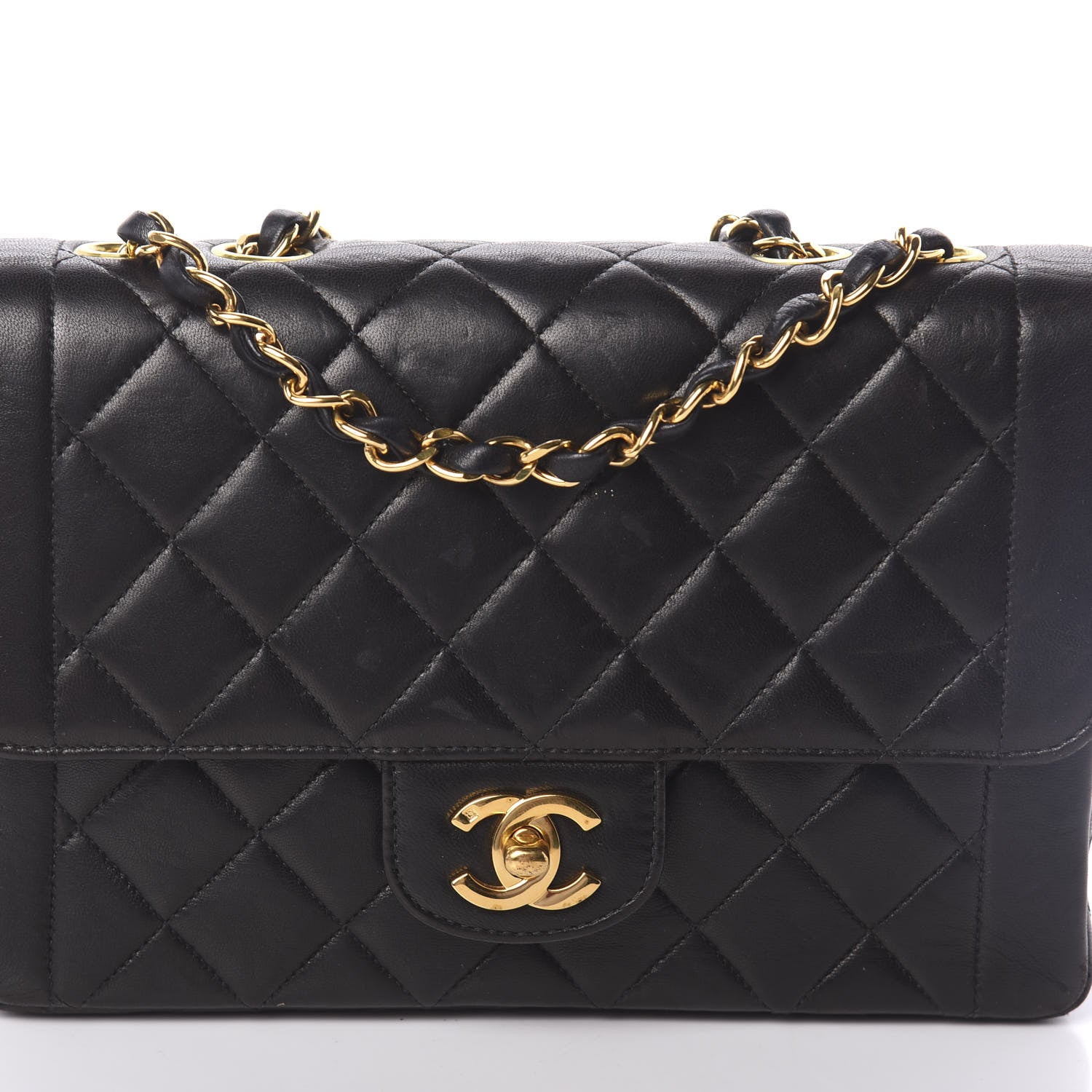 Chanel Lambskin Quilted Small Single Flap Bag Black 9 of 11