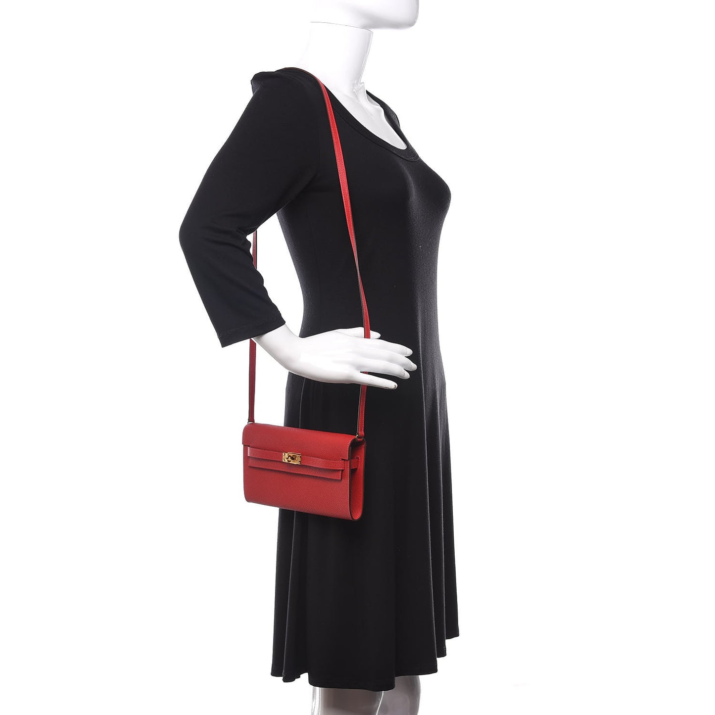 Epsom Kelly Wallet To Go Rouge Casaque