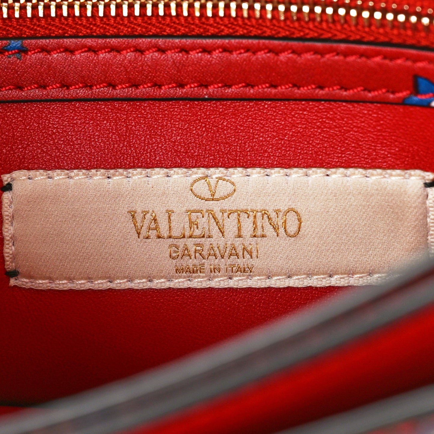 Nappa Enchanted Wonderland Rockstud Wristlet Clutch Red
