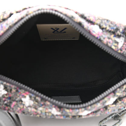 Louis Vuitton Wool Cotton Monogram Jacquard Embroidered LV Felt Soft Trunk Gris 5 of 10