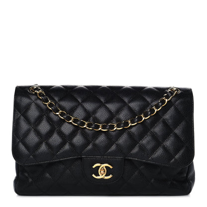 Chanel Caviar Quilted Jumbo Double Flap Black 1 of 10