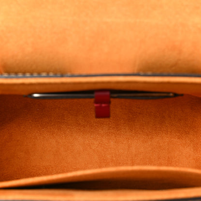 Louis Vuitton Calfskin Monogram Check Twist MM Beige White Orange 5 of 8