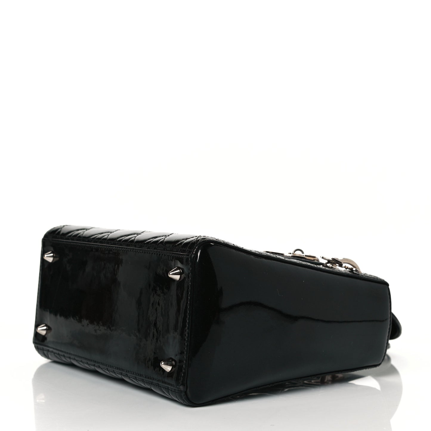 Patent Cannage Medium Lady Dior Black