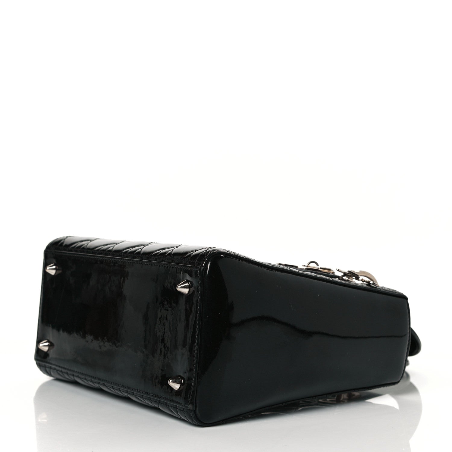 Christian Dior Patent Cannage Medium Lady Dior Black 4 of 6