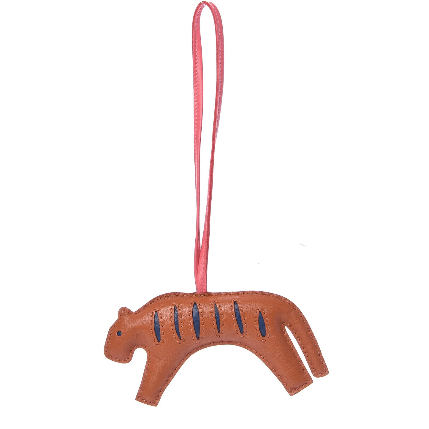 Milo Lambskin Rooroo Bag Charm Pain D'Epice Bleu de Malte Rose Azalee