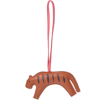 Hermes Milo Lambskin Rooroo Bag Charm Pain D'Epice Bleu de Malte Rose Azalee 1 of 4