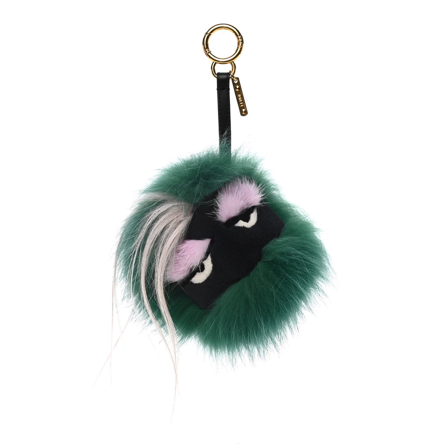 Fox Rabbit Goat Mink Fur Vitello Flamingo Minty Monster Bag Bug Charm Green Apple Multicolor
