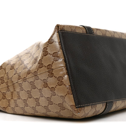 Gucci Crystal Monogram Large GG Charm Dome Satchel Dark Brown 9 of 11